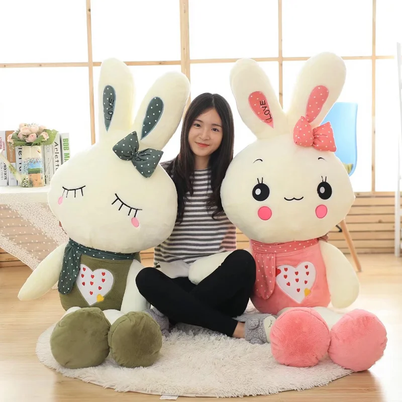 

50-120cm Lovely LOVE Rabbit Plush Toy Stuffed Soft Bunny Doll Baby Appease Toys Animal Toy Birthday Christmas Gift For Girl