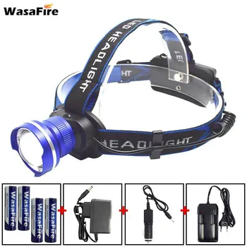 

LED Headlight 2000 Lumen XML T6 LED Head Lamp Flashlight Led Headlamp With 18650 Battery + Charger for Camping Hunting Fishing