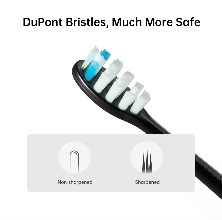 Ultrasonic Electric Toothbrush Wireless Charging for Adult IPX7 Waterproof Replacement Heads Whitening Teeth Timer Smart Brush