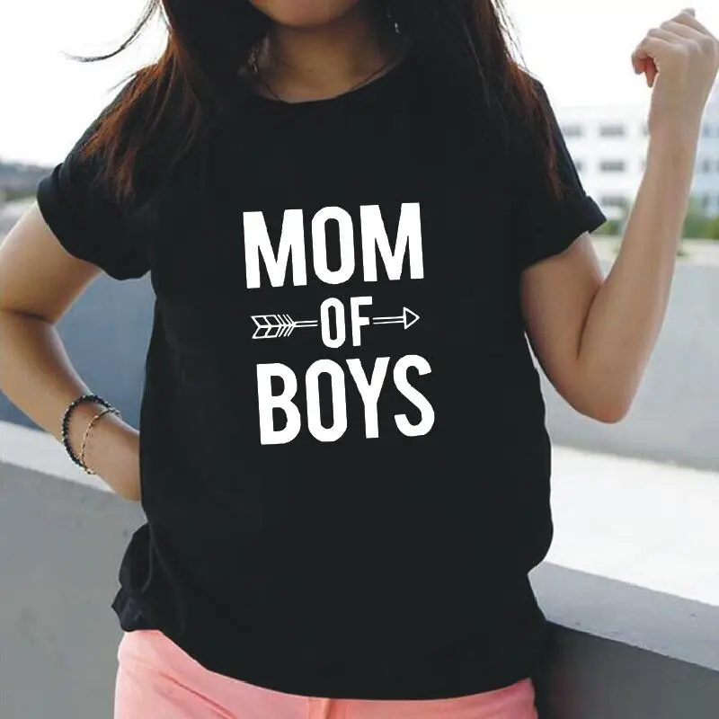 MOM OF BOYS письмо хипстерское нижнее белье с рисунком женские футболки Harajuku короткий