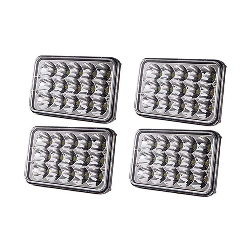 

4Pcs Approved 4X6 Inch Led Headlights Rectangular Replacement H4651 H4652 H4656 H4666 H6545 for Peterbil Kenworth Freightinger F