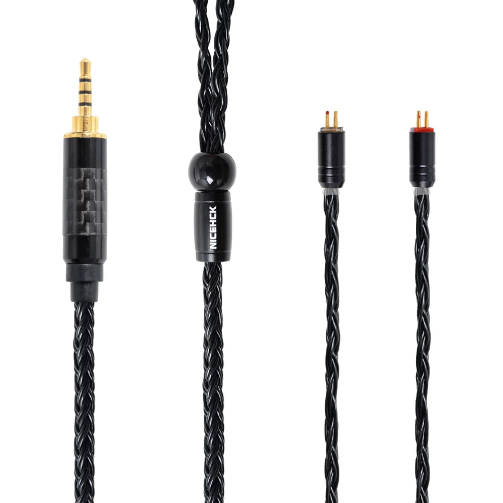 2.5mm plug with 2Pin NICEHCK 16 Core посеребренный кабель 3,5/2,5/4,4 мм MMCX/2Pin кабель для TFZ TRNKZZSX/ZSN/ZS10 CCAC12/C16/C10 NICEHCK NX7 Pro/F3 - Цвет: 2.5mm plug with 2Pin