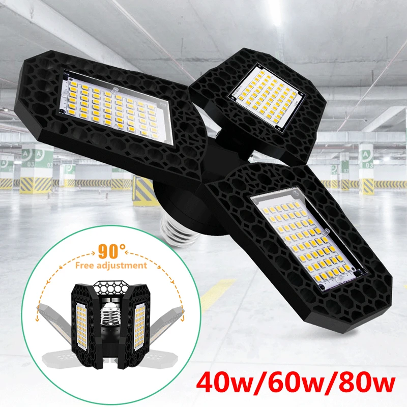 Светодиодный гараж светильник 40W60W80W ing деформации подвесной типа high bay мастерской