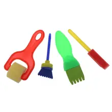 5 шт. граффити губка для рисования кисти Печать Дети Искусство Рисунок игрушки Поставки стиль подходит для развития интеллекта детей