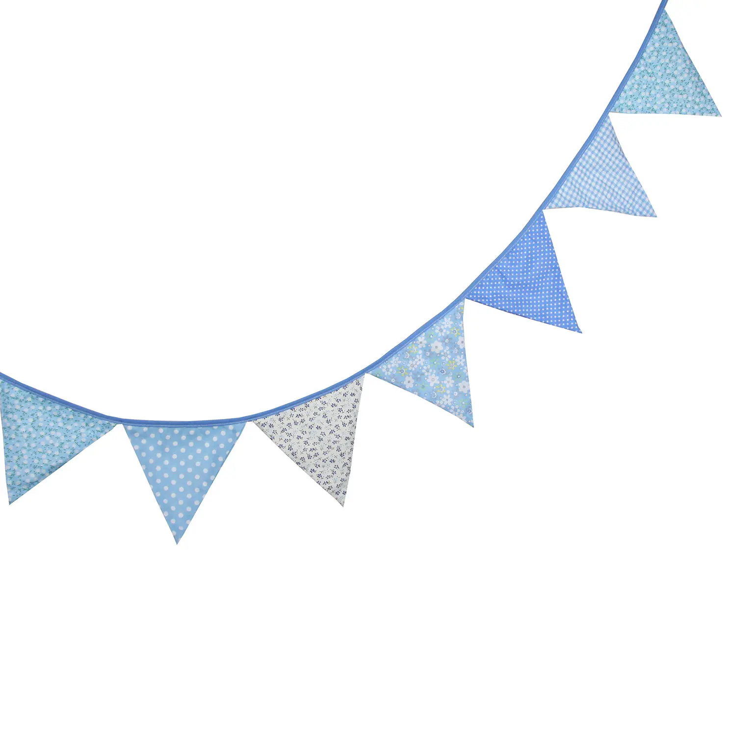 Синий в сельском стиле из хлопка тканевый флаг для фотосессии фон для детской комнаты Декоративные треугольные флажки для свадебной вечеринки