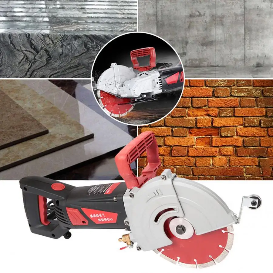 2200W 220V Electric Wall Chaser Groove Cutting Machine 180 Wall Slotting Machine 10mm Steel Concrete Circular Saw Electric Tool