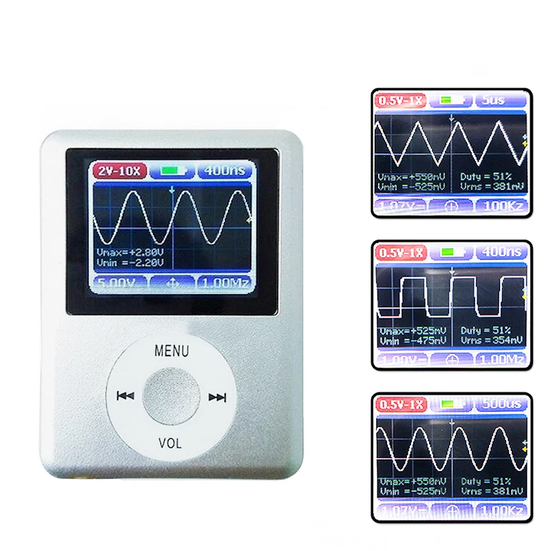

DSO168 Mini Digital Display Oscilloscope Host Portable 20MHz bandwidth 50M Sampling Rate Oscilloscopes