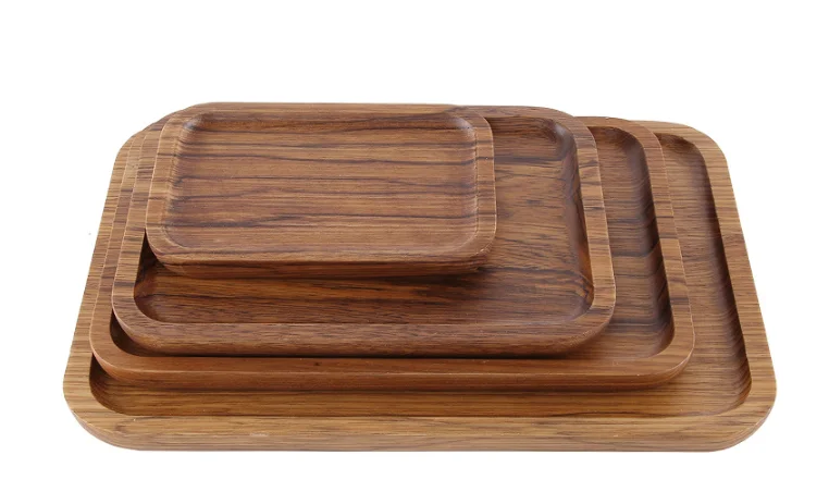 Деревянный поднос прямоугольный чайный набор кунг-фу поднос для завтрака кофе изысканный деревянный лоток ручной работы кухонные аксессуары