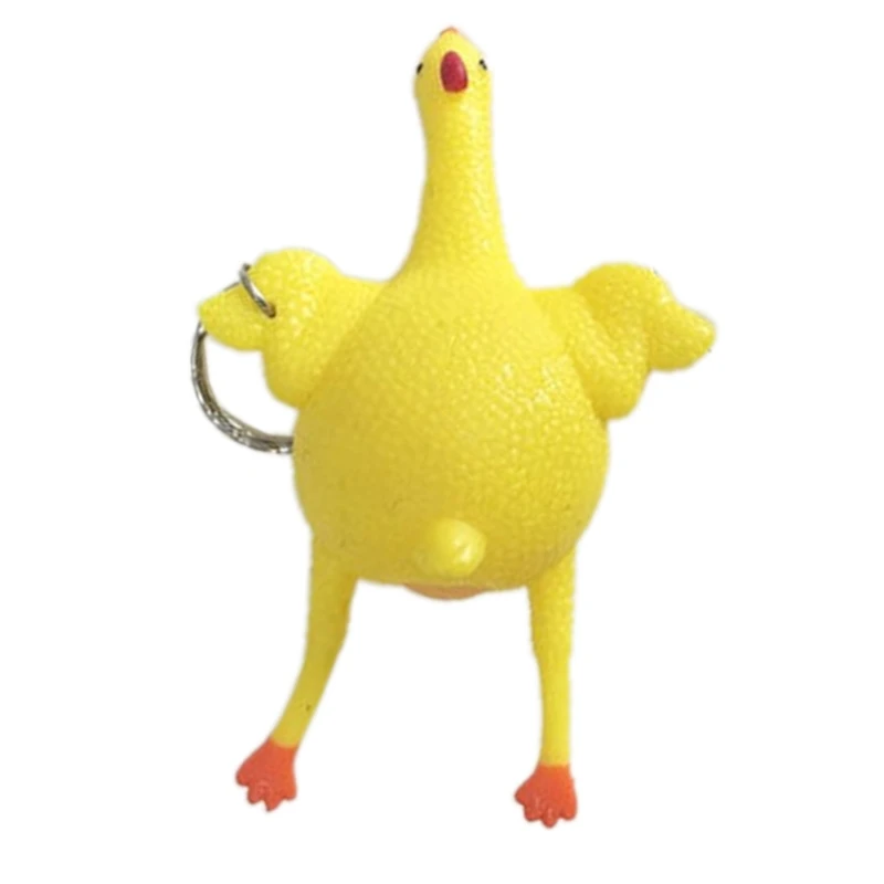 stress ball brain 1Pc Novelty Gift Gag Chicken Keychain Toy for Kids Adults Realistic Chicken Prop Set Prank Trick Toy Squeeze Pinch Pendant mesh stress ball