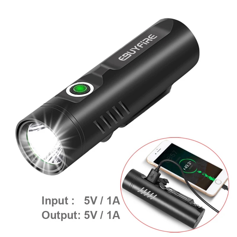 

USB Flashlight P50/P90 UV LED rechargeable Torch phone Charging Multi-function powerful pocket clip searching light with Battery
