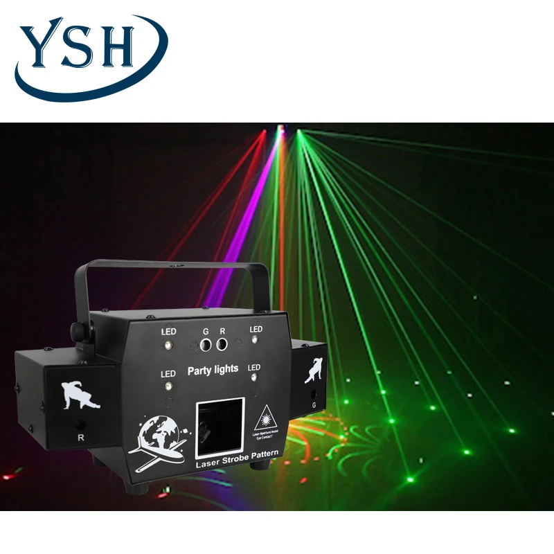 YSH Aircraft Animation Laser Projector DJ Disco Stage Light LED Hybrid Special Effects DMX Control For Bar KTV Party Decoration