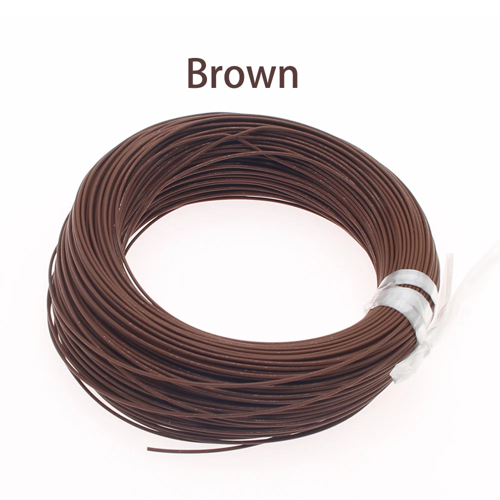 Brown Высокое Качество FEP кабель 1 м 14AWG FEP провод посеребренный провод 2мм2 раздел - Цвет: Brown