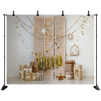 

Acejoker Happy Birthday Party Backdrop Brick Wall Tassel Balloon Portrait Photoshoot Video Background Vinyl Photography