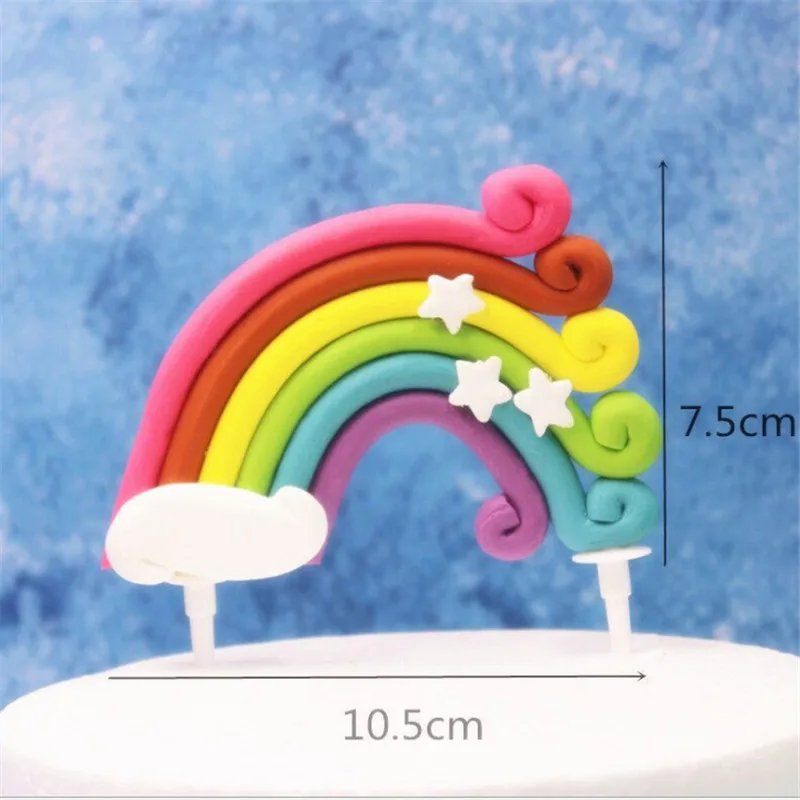 Rainbow Unicorn Cake Topper Baby Shower Party Kids Cake Decoration Cloud Cake Flags Cupcake Topper for Wedding Dessert Table-S Rainbow Unicorn Cake Topper Baby Shower Party Kids Cake Decoration Cloud Cake Flags Cupcake Topper for Wedding Dessert Table-S