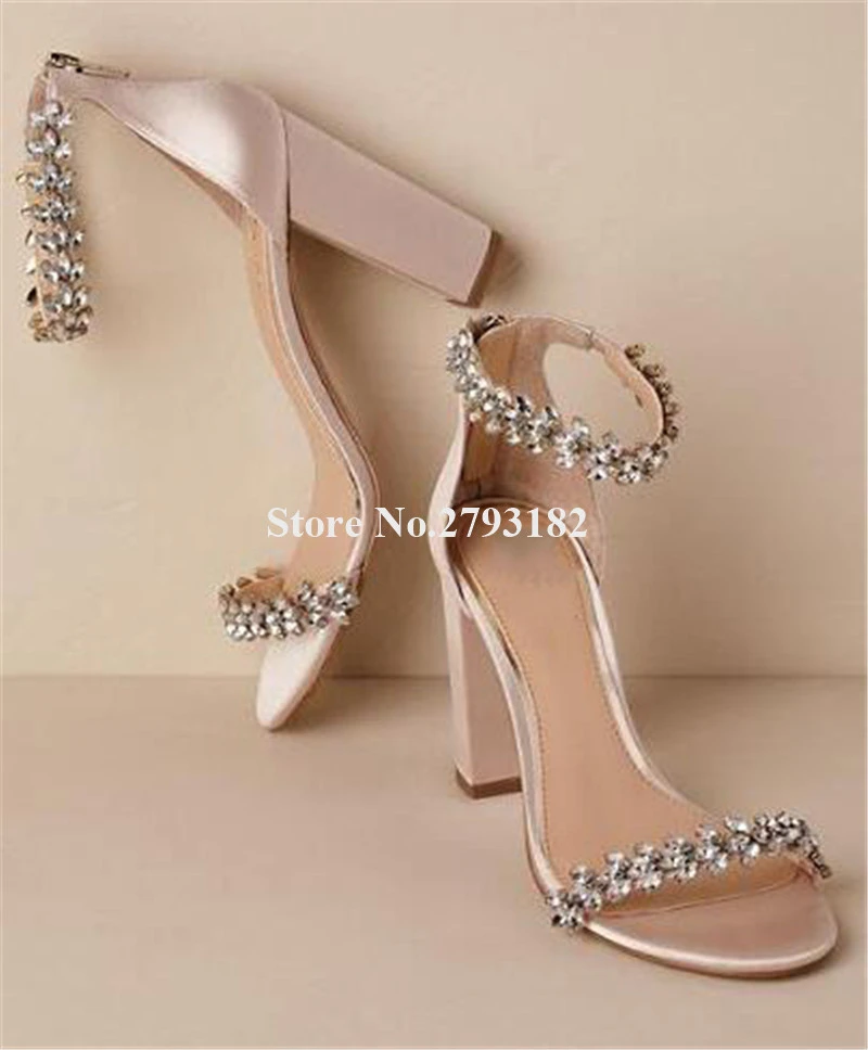 chunky heel wedding sandals
