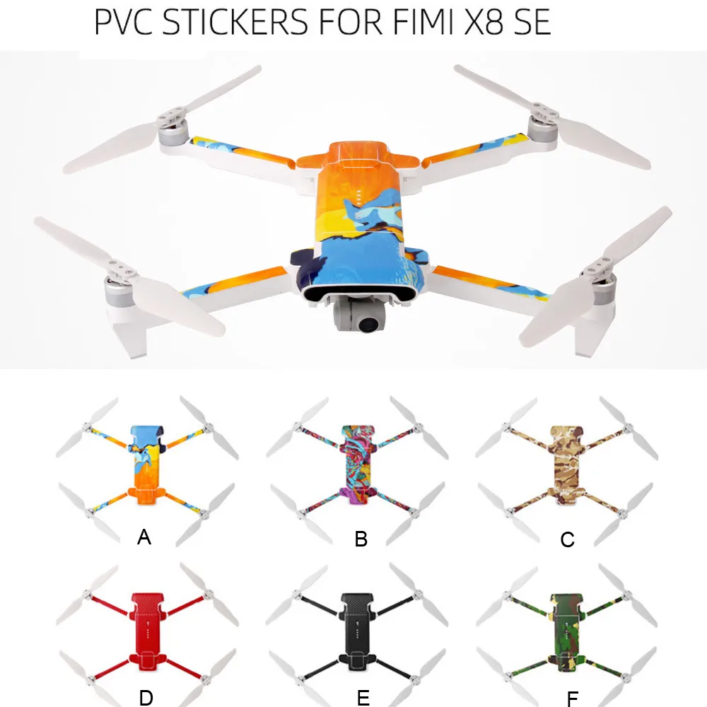 

For Xiaomi FIMI X8 SE PVC Stickers Scratchproof Protective Body Skin Removable Waterproof Decals Wrap FIMI X8 SE Drone Accessory