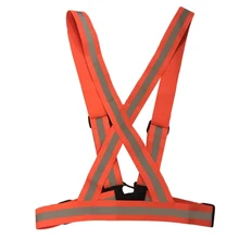 High Visibility Adjustable& Elastic Lightweight Polyester Reflective Vest Breathable for Running Jogging Walking Cycling