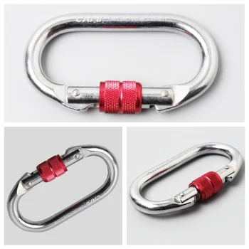 

Carabiner Climbing Locking Type O Quick Draw Carabiner Buckle Hanging Aluminum Nut Backpack Buckle