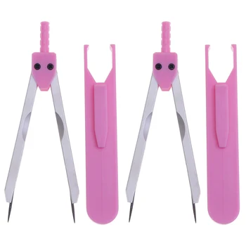 

2Pcs Electrocardiograph Measuring Caliper Medical Measurement Tool for Doctor Nurse (Pink)
