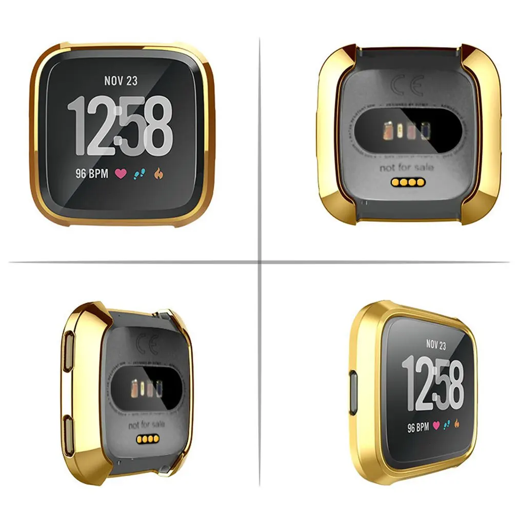 Подходит для Fitbit Versa защитный чехол все включено покрытие экрана ТПУ анти-падение против царапин Мягкий защитный чехол