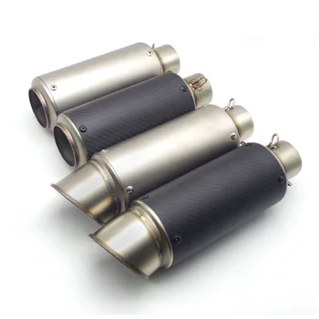 

For z1000sx honda cb500f yamaha wr450f vtx 1800 xvs 650 51/61mm Inlet Universal motorcycle exhaust scape moto muffler Pipe