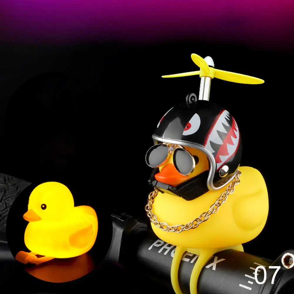 Стоящая утка со шлемом сломанный ветер маленькая Желтая утка шоссейный велосипедный шлем велосипедные аксессуары со светящимися/нормальными воздушными винтами - Цвет: Flash Duck