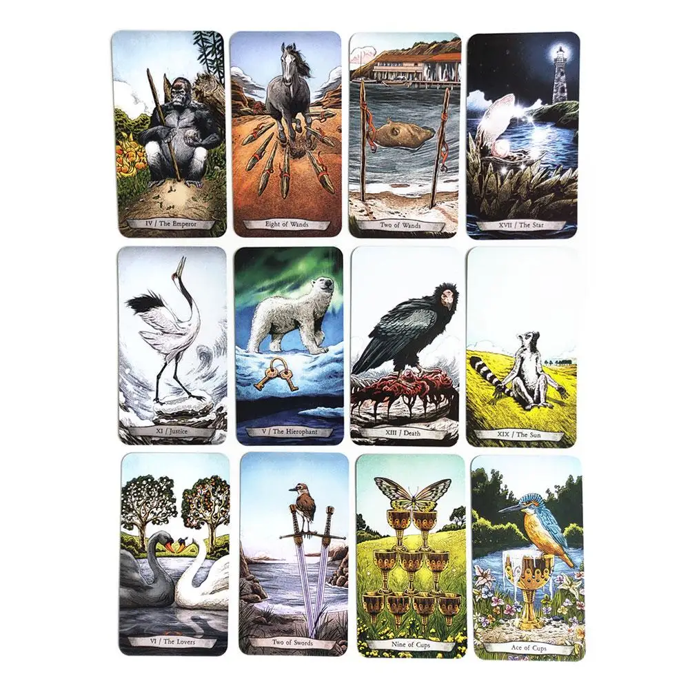 

78 PCS/Set New Animal Totem Tarot Cards Deck Card Games Playing Game Cards For Party Family Card Games Coated Paper Material
