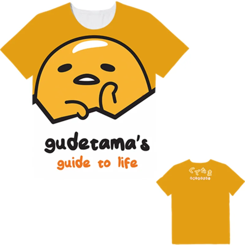 008 Gudetama Harajuku милые футболки женские милые Аниме футболки забавные мультяшные футболки женские футболки - Цвет: 008