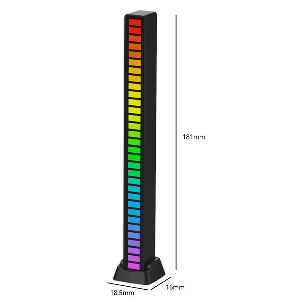 RGB 활성화 음악 리듬 램프 바 사운드 컨트롤 LED 자동차 분위기 라이트 바 다채로운 음악 주변 램프 바 자동차 라이트 스트립