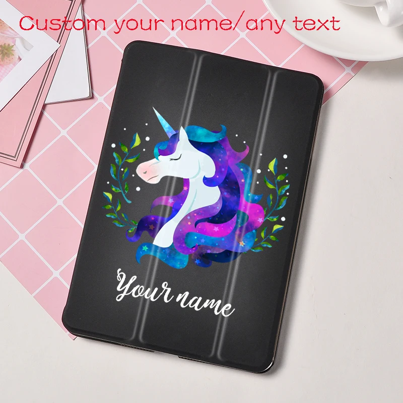 

DIY For iPad Pro 11 Case Cute Unicorn For Magnetic Ultra Slim Smart Cover Custom For iPad 11 inch Case Support Wireless Charge
