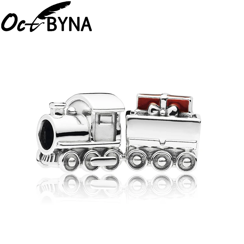Подвеска-бусина Octbyna в виде шлейфа серебряного цвета подходит для браслета