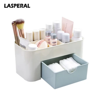 

Plastic Makeup Box Jewelry Box Cosmetic Storage Organizers With Small Drawer Desk Sundries Organizers Multi-functional