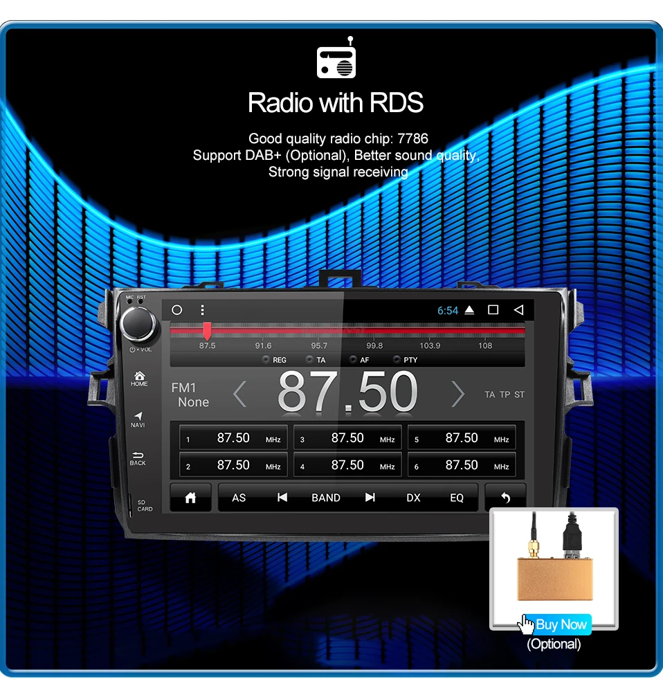 Excellent Android 9.0 car dvd player for Toyota Corolla Eight Core 9 inch 1024*600 screen car radio stereo gps navigation video player 5