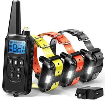 

pet 800m Electric Dog Training Collar Pet Remote Control Waterproof Rechargeable with LCD Display for All Size Bark-stop Collars