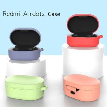 

Silicone Earphone Case for Xiaomi MI Redmi AirDots Headphones Cover With Hook Bluetooth Earphone Wireless Headset Shell