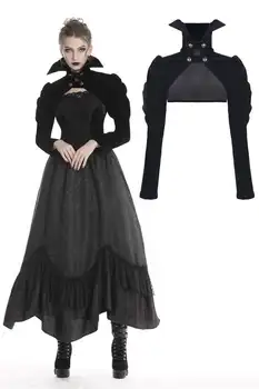 

Darkinlove Women's Gothic Ruched Black Velvet Capes BW071