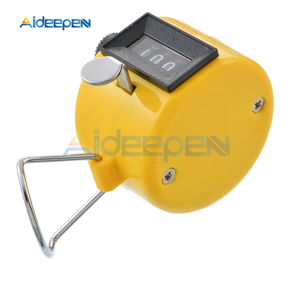 Electronic Counter 4 Digit Number Counter Portable Electronic Digital Counter Mechanical Manual Counting Timer Soccer Golf Sport 8 Colors