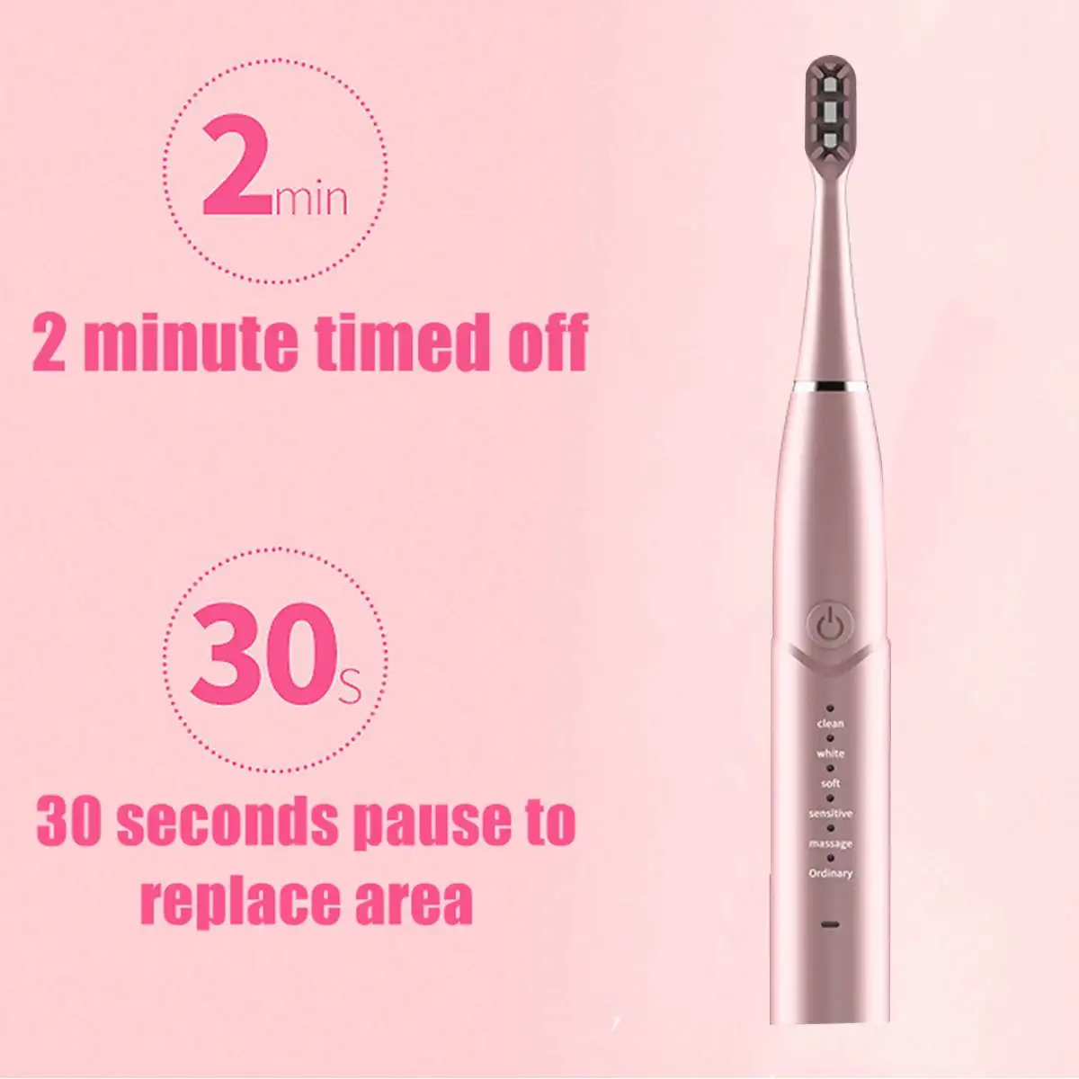 Sonic Electric Toothbrush with 4 Brush Heads Powerful Ultrasonic Automatic Tooth Brush USB Waterproof Whitening Teeth Sonic Electric Toothbrush with 4 Brush Heads Powerful Ultrasonic Automatic Tooth Brush USB Waterproof Whitening Teeth