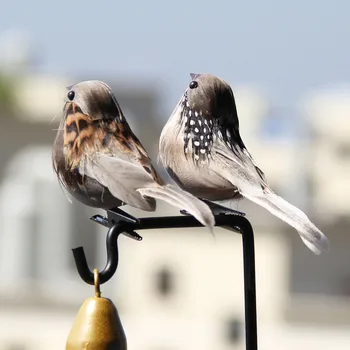 

Cute Artificial Bird Foam Feather Colorful Miniature Tit Craft Birds DIY Artificial Sparrow Emulation Garden Decoration Model