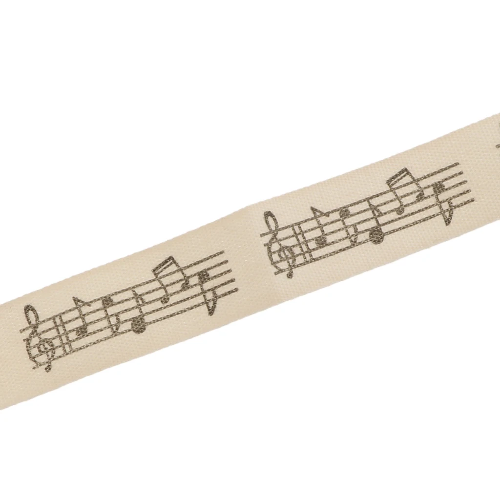5 Yards 15mm Musical Note Cotton Ribbon Wedding Birthday Christmas Party Gift Wrap Craft