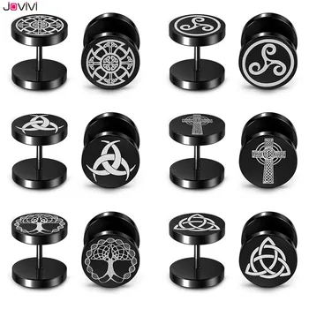 

Jovivi Stainless Steel Fake Ear Expander Screw Ear Stud Barbell Earrings Fake Ear Plugs Tunnels Gauges 18Ga Ear Piercing Jewelry