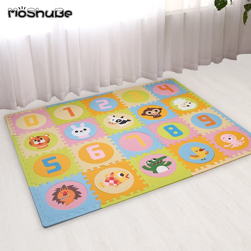 

Animals Baby Crawling Mat Puzzle EVA Foam 1.3cm Thick Children Carpet Toys Play Mat Environmental Interlocking Split Kids Rug