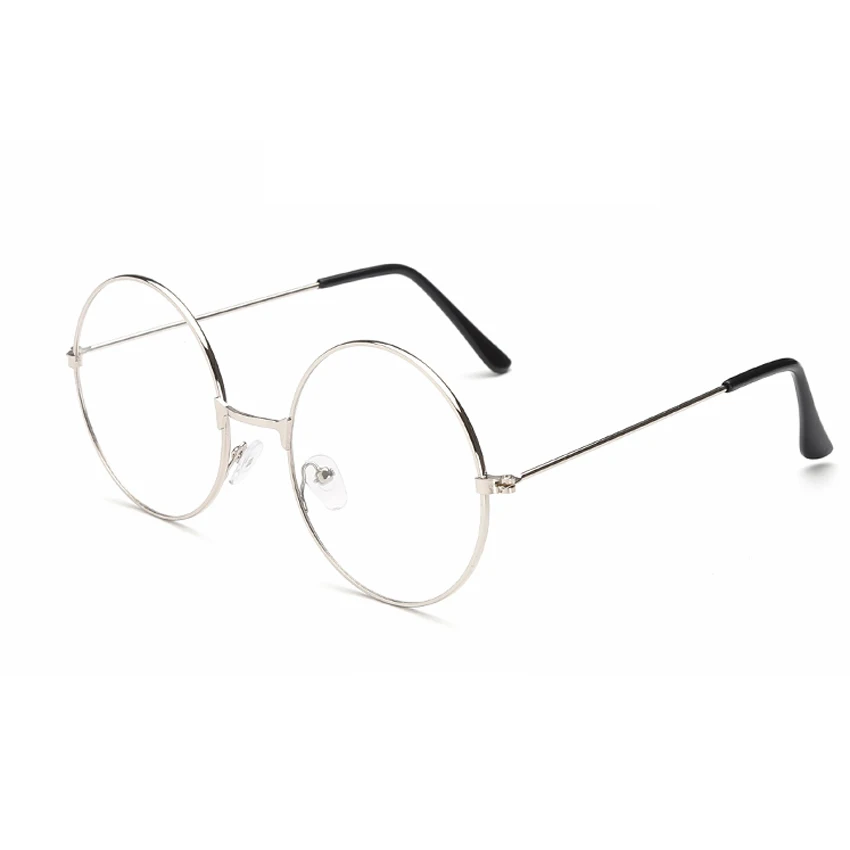 Silver Ретро женские очки Oculos Gafas De Lectura Новые мужские и женские очки для чтения винтажные круглые очки с золотой оправой - Цвет оправы: Silver