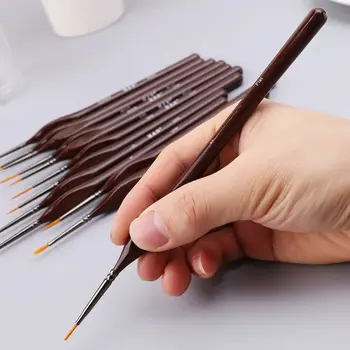 

12pcs Miniature Paint Brushes Detail Set For Fine Detailing Rock Painting Acrylic Watercolor Oil Supplies Kit Artist