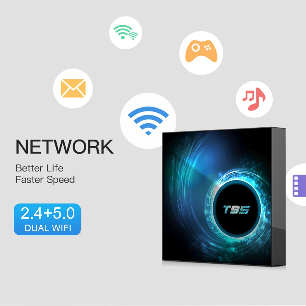2020 последняя T95 смарт приставка для ТВ андроид 10 6k 4G 32/64gb 2 4g & 5g Wi Fi Bluetooth Allwinner H616 Quad