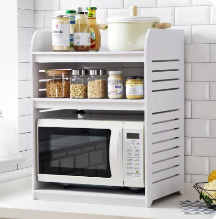  Nordic style simple kitchen microwave rack table storage rack rice cooker shelf home oven shelf kit - 4000443173049