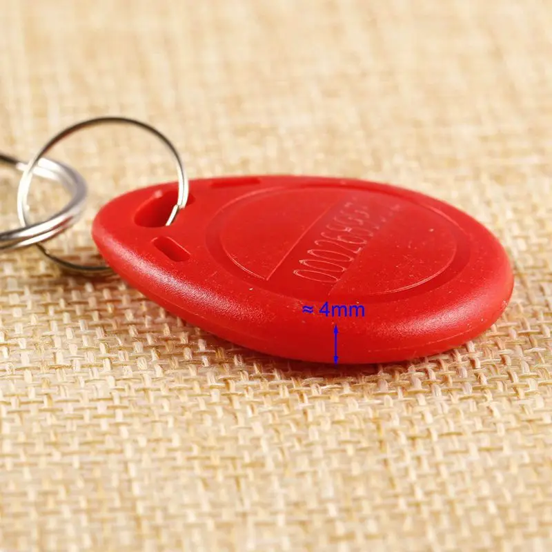 NEW-100pcs Cle ID RFID пульт дистанционного управления идентификационная карточка двери Система вход ключ доступа значок маркер замок 125 кГц красный