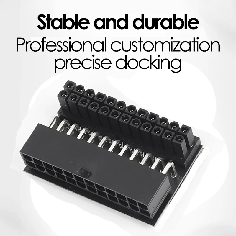 UTHAI-placa base de ordenador ATX, fuente de alimentación, 24P, giro, 90 grados, Conector de dirección, DIY, accesorios para componentes de ordenador, cableado