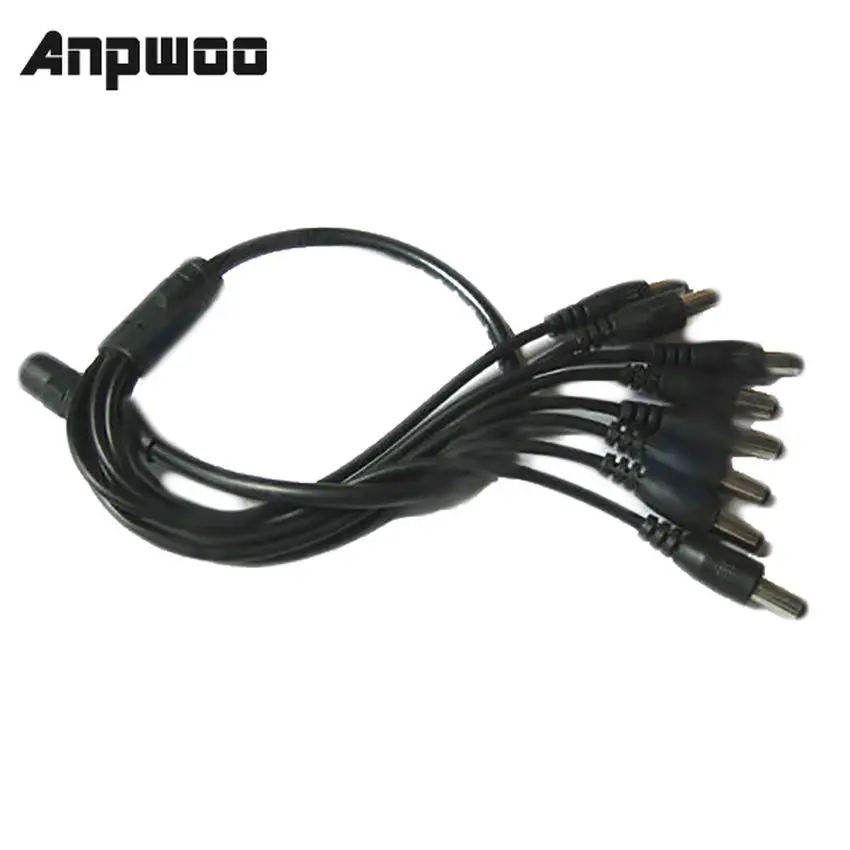 ANPWOO Cable de alimentación Cable divisor de potencia adaptador DC 1 a 8 para cámara CCTV de Seguridad