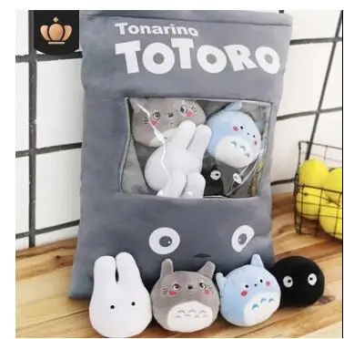 Christmas A Plushie Bag Pudding Toys Mini Animals Doll Sakura Bunny Hamster Penguin Bear Chick Strawberry Dog Cat Pig Plushie - Color: 40cmx50cm (8pcs)